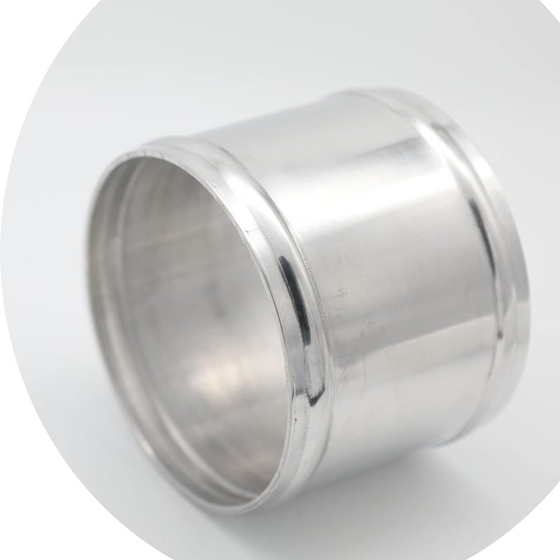 KRD PERFORMANCE 102mm(4") OD, Length 3" (76mm), Straight 4 Inch 6061 Aluminum Hose Joiner Tube Intercooler Pipe Connector High Class Glossy Polished Treatment Air Intake Tube with Bead Roll, 2 PCS - Image 2